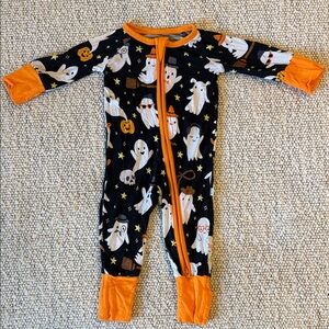 Little Sleepies Halloween Ghost Zip Up PJs NB